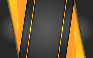 Abstract black gradient background with futuristic glowing line gold vector