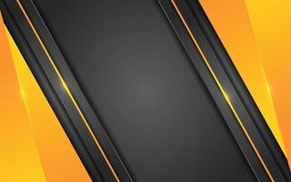 Abstract black gradient background with futuristic glowing line gold vector