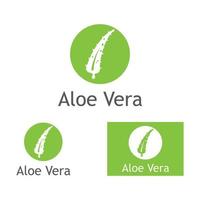 Aloe vera icon logo vector illustration template design
