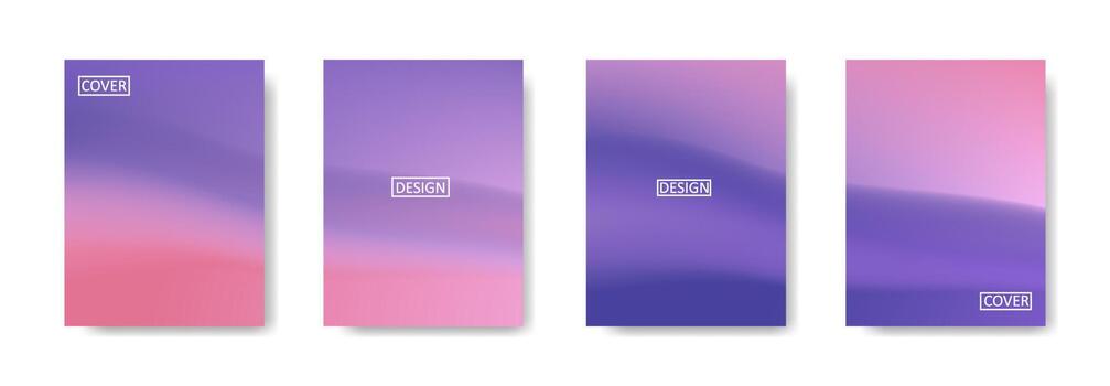 Set of abstract background with beautiful gradation color, colorful background for poster flyer banner backdrop.vertical banner.cool fluid background vector illustration