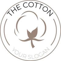 cotton vector logo design. Vector