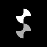 letra s diseño de logotipo de tecnología abstracta moderna vector