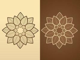 Outline Abstract Flower Lotus vector