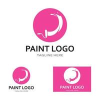 vector de icono de logotipo de pintura