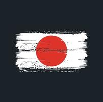 trazos de pincel de bandera de japón. bandera nacional vector