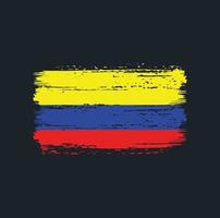 trazos de pincel de la bandera de colombia. bandera nacional