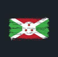 trazos de pincel de la bandera de burundi. bandera nacional vector