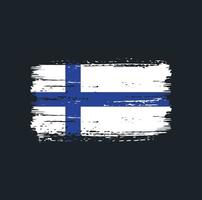 Finland Flag Brush Strokes. National Flag vector