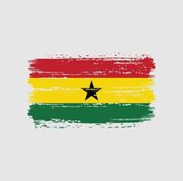 trazos de pincel de bandera de ghana. bandera nacional vector