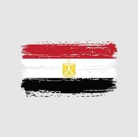 trazos de pincel de bandera de egipto. bandera nacional vector