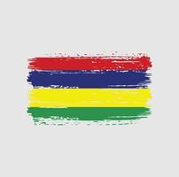 Mauritius Flag Brush Strokes. National Flag vector