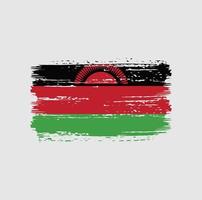 trazos de pincel de bandera de malawi. bandera nacional vector