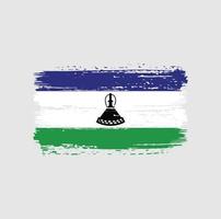 trazos de pincel de bandera de lesotho. bandera nacional vector