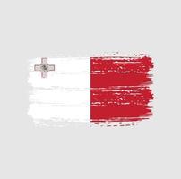 Malta Flag Brush Strokes. National Flag vector