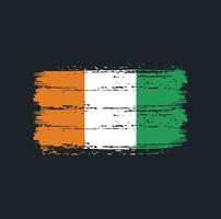 Cote Dlvoire Flag Brush Strokes. National Flag vector