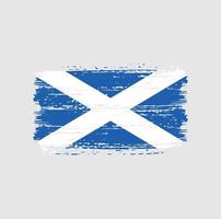 trazos de pincel de bandera de escocia. bandera nacional vector
