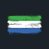 Sierra Leone Flag Brush Strokes. National Flag vector