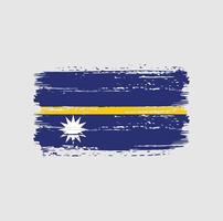 trazos de pincel de la bandera de nauru. bandera nacional vector