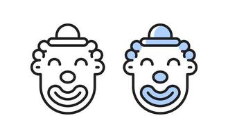 Clown icon. Vector symbol isolated on white background.