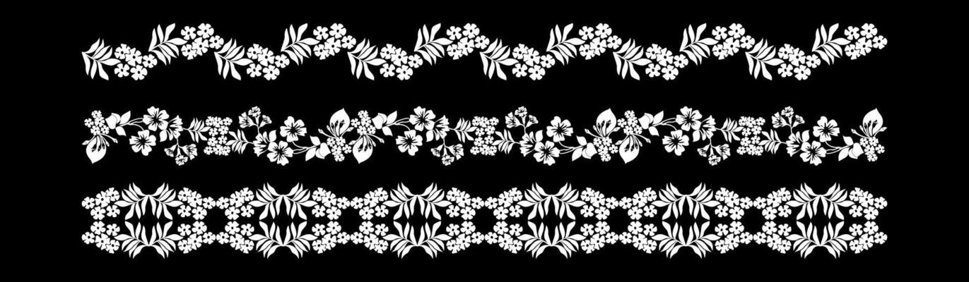 floral borders vector