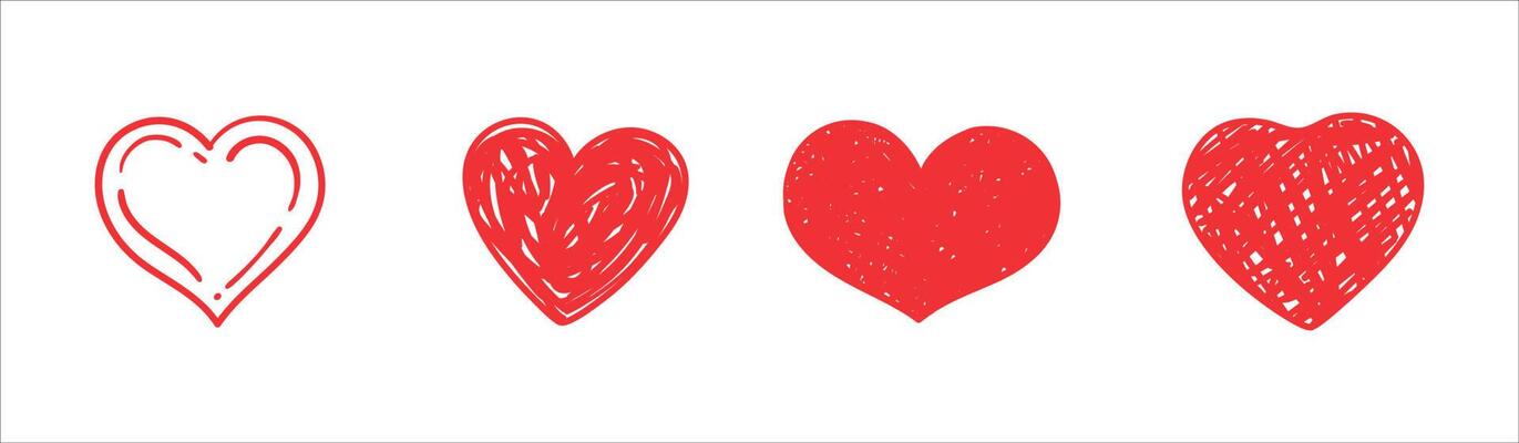 Valentines day red hearts vector, heart valentine