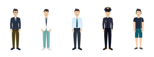 People Group Different Occupation Profession Set vector