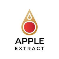 diseño de logotipo de extracto de manzana vector