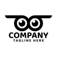owl eye logo design vector