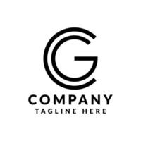 letter GC or CG logo design vector