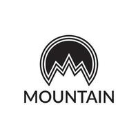 mountain silhouette logo design vector