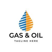 diseño de logotipo de gas y petróleo para industria. vector