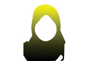 silhouette of woman veil with gradient color vector