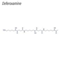 Vector Skeletal formula of Deferoxamine.