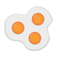 Realistic Fried Egg isolated vector