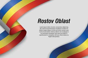 Waving ribbon or banner with flag Region of Russia vector