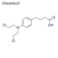 Vector Skeletal formula of Chlorambucil.