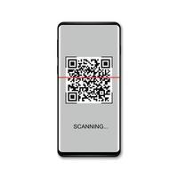 smartphone mockup with scan qr code vector