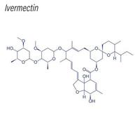 Vector Skeletal formula of Ivermectin.