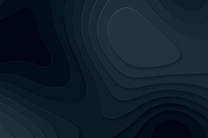 Geometric cut paper black background, topography map concept. vector