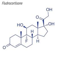 Vector Skeletal formula of Fludrocortisone.