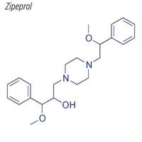 Vector Skeletal formula of Zipeprol.