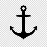 Nautical anchor icon vector