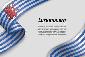 Waving ribbon or banner with flag Province of Belgium vector