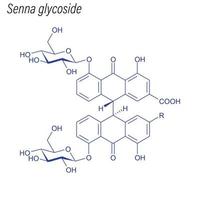 Vector Skeletal formula of Senna glycoside.