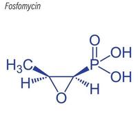 Vector Skeletal formula of Fosfomycin.