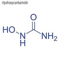 Vector Skeletal formula of Hydroxycarbamide.