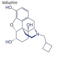 Vector Skeletal formula of Nalbuphine.