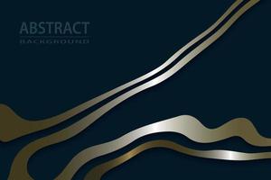 Geometric cut paper luxury background with gold elements, topogr vector