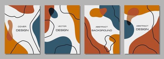 Abstract set backgrounds template with copy space for text and colorful shapes on light background. Modern vector design for social media stories, post, web