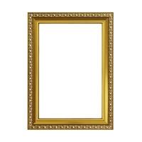 Gold  frame isolated on white background photo